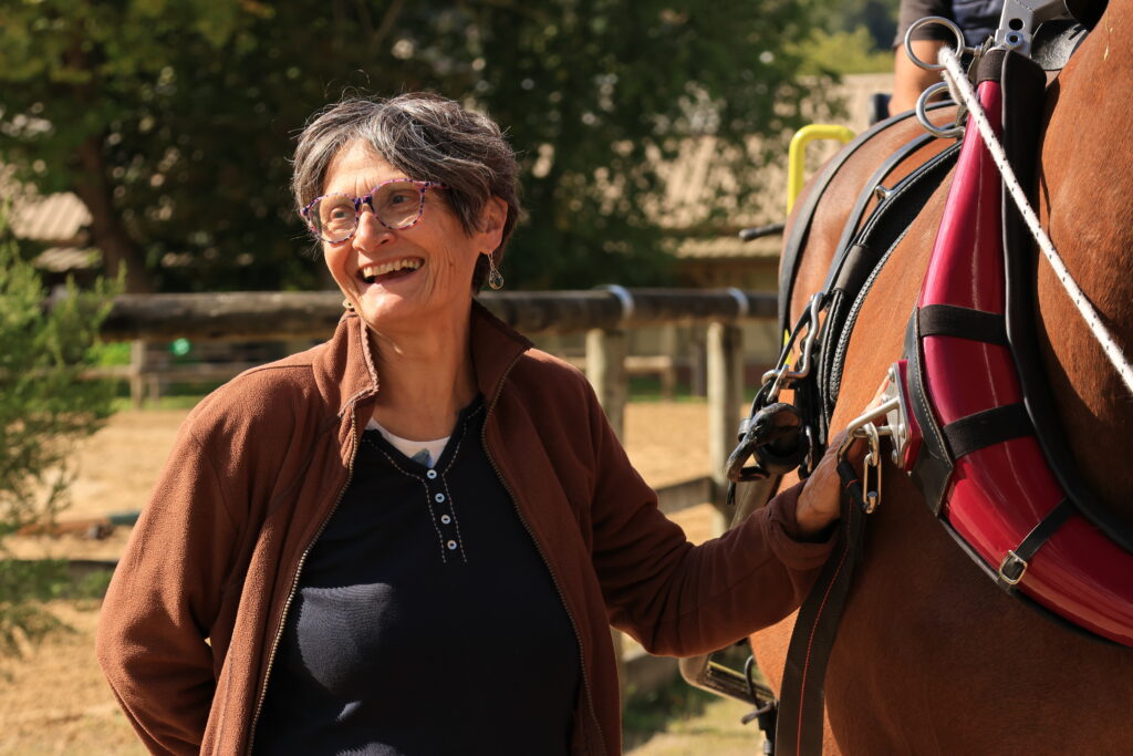 Sylvie Buschoff from the Percheron saddlery